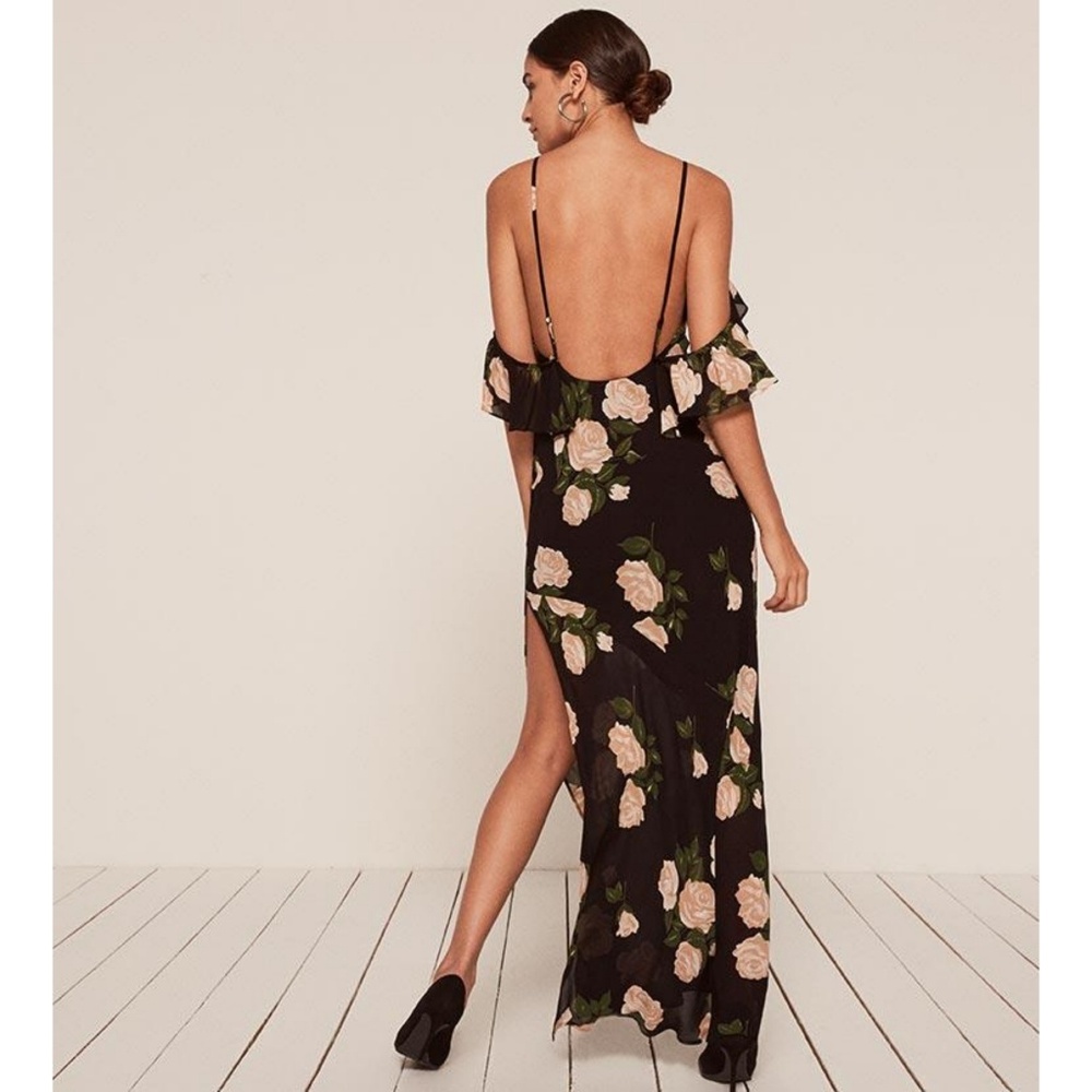 Reformation Ferrara dress in Venus